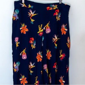 Madewell Silk Atrium Cropped Swing Pants